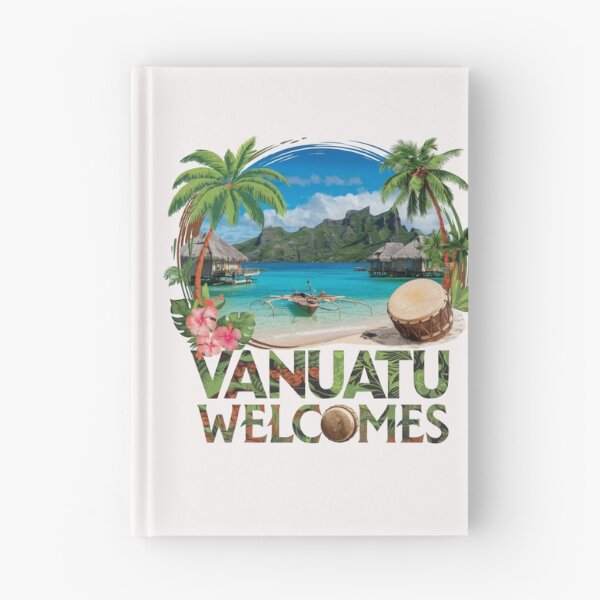 Item preview, Vanuatu Welcomes Flag Map Yasur volcano, Efate island,  designed and sold by AnimalsDH305.