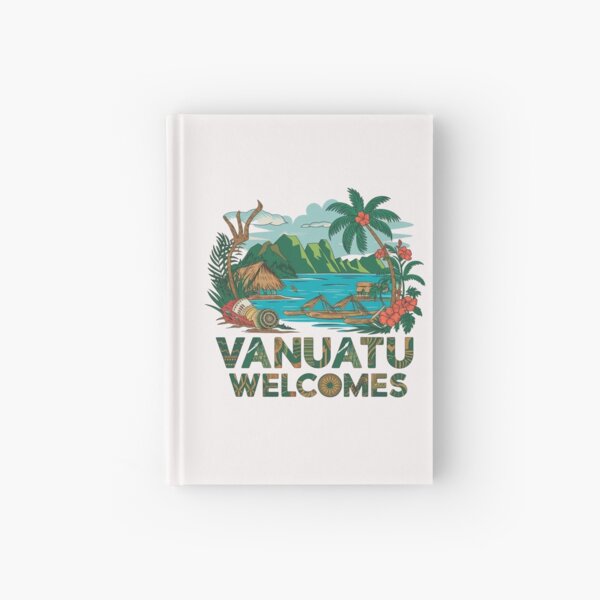 Item preview, Vanuatu Welcomes Flag Map Yasur volcano, Efate island,  designed and sold by AnimalsDH305.