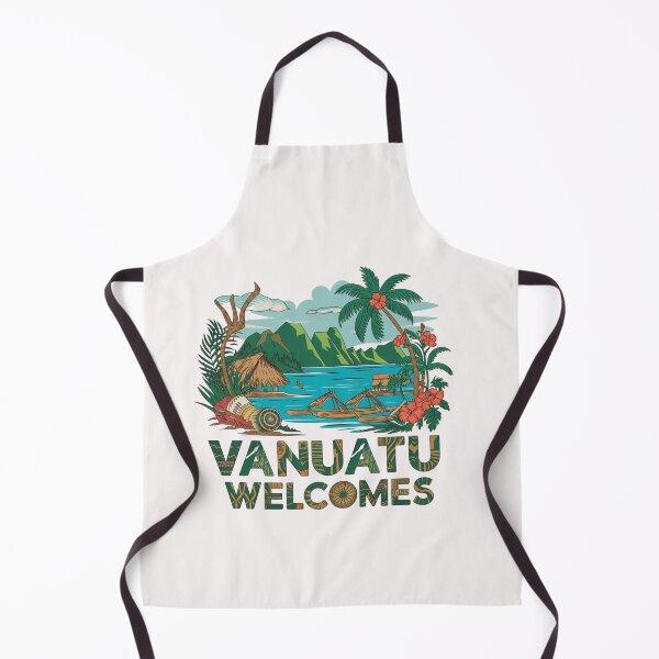 Item preview, Vanuatu Welcomes Flag Map Yasur volcano, Efate island, designed and sold by AnimalsDH305.