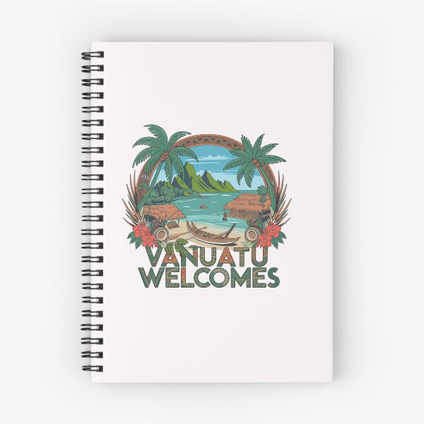 Item preview, Vanuatu Welcomes Flag Map Yasur volcano, Efate island,  designed and sold by AnimalsDH305.