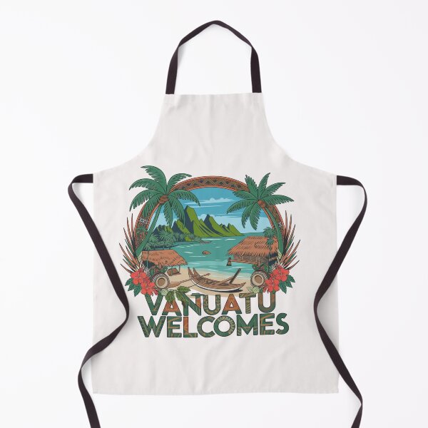 Item preview, Vanuatu Welcomes Flag Map Yasur volcano, Efate island, designed and sold by AnimalsDH305.