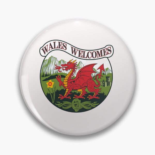 Item preview, Wales Welcomes Flag Map Dragon, Cardiff, Conwy  designed and sold by AnimalsDH305.