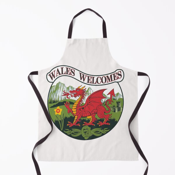 Item preview, Wales Welcomes Flag Map Dragon, Cardiff, Conwy designed and sold by AnimalsDH305.