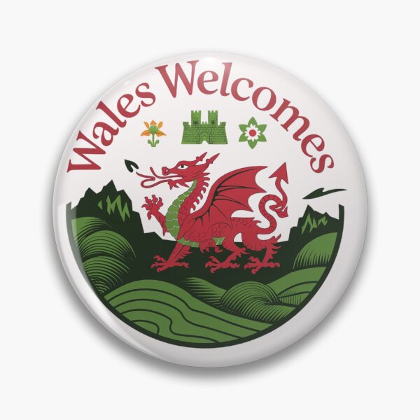 Item preview, Wales Welcomes Flag Map Dragon, Cardiff, Conwy  designed and sold by AnimalsDH305.