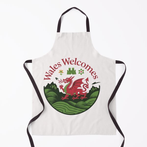 Item preview, Wales Welcomes Flag Map Dragon, Cardiff, Conwy designed and sold by AnimalsDH305.