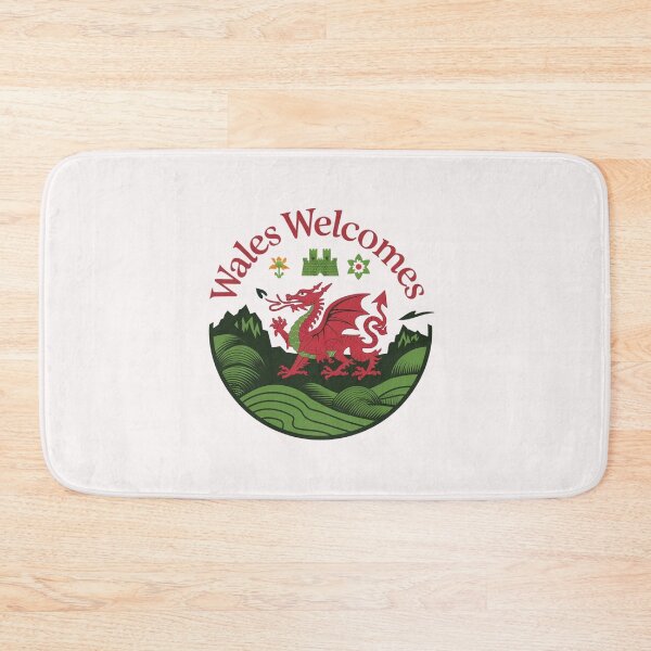 Item preview, Wales Welcomes Flag Map Dragon, Cardiff, Conwy  designed and sold by AnimalsDH305.