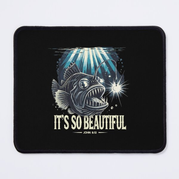 Item preview, Anglerfish Found The Light Deep Sea Graphic Ocean designed and sold by FantasyFablesC.