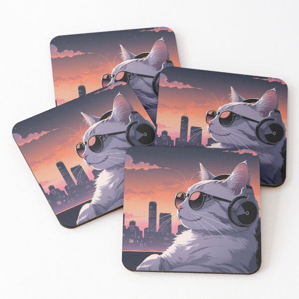 Item preview, Chill Vibes – Cute Cat Listening to Music designed and sold by novmasao.