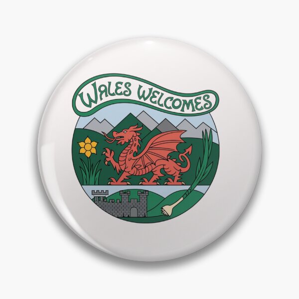 Item preview, Wales Welcomes Flag Map Dragon, Cardiff, Conwy  designed and sold by AnimalsDH305.