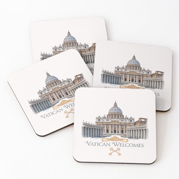 Item preview, Vatican Welcomes Flag Map St. Peter's Basilica, St. Peter's designed and sold by AnimalsDH305.
