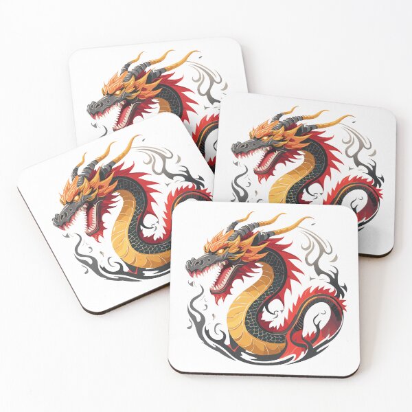 Item preview, A battle-scarred fire dragon with massive horns, deep crimson and blackened scales, and glowing molten cracks pulsing with fiery energy running through its body, roaring fiercely T-shirt, Sticker designed and sold by Little KAIJU.