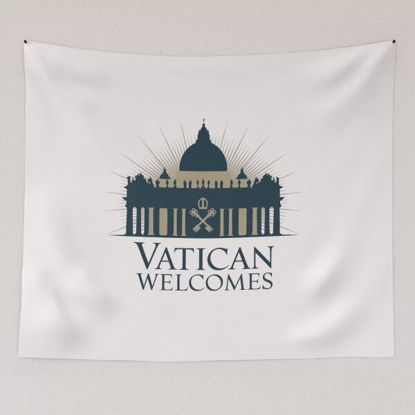 Item preview, Vatican Welcomes Flag Map St. Peter's Basilica, St. Peter's designed and sold by AnimalsDH305.