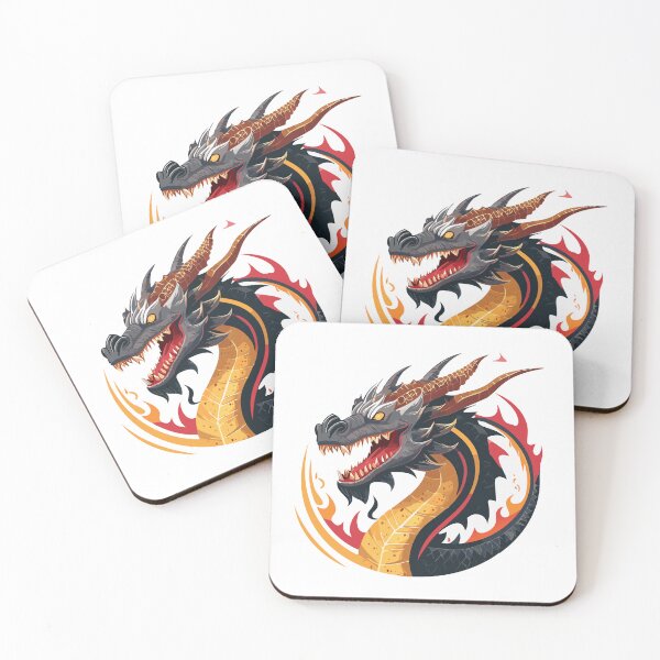 Item preview, A battle-scarred fire dragon with massive horns, deep crimson and blackened scales, and glowing molten cracks pulsing with fiery energy running through its body, roaring fiercely T-shirt, Sticker designed and sold by Little KAIJU.