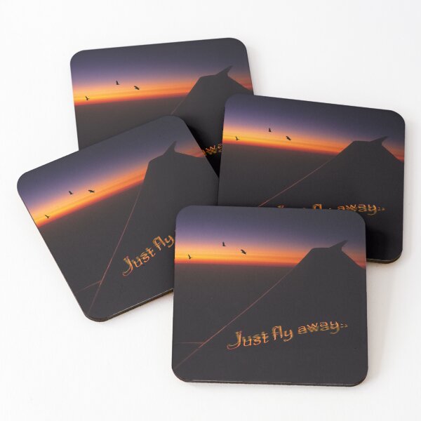 Item preview, Airplane wing, sunset birds high flying sky designed and sold by JonDelorme.