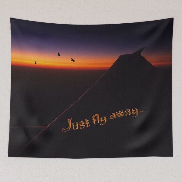 Item preview, Airplane wing, sunset birds high flying sky designed and sold by JonDelorme.