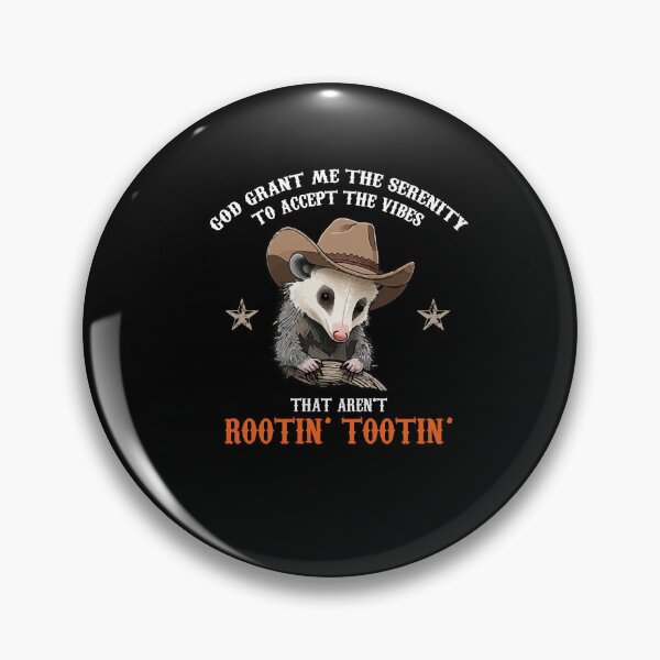 Item preview, Accept The Vibes That Aren't Rootin' Tootin' Funny Opossum designed and sold by Dressed For  Duty.