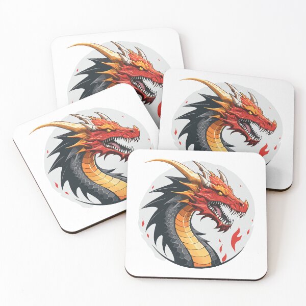 Item preview, A battle-scarred fire dragon with massive horns, deep crimson and blackened scales, and glowing molten cracks pulsing with fiery energy running through its body, roaring fiercely T-shirt, Sticker designed and sold by Little KAIJU.
