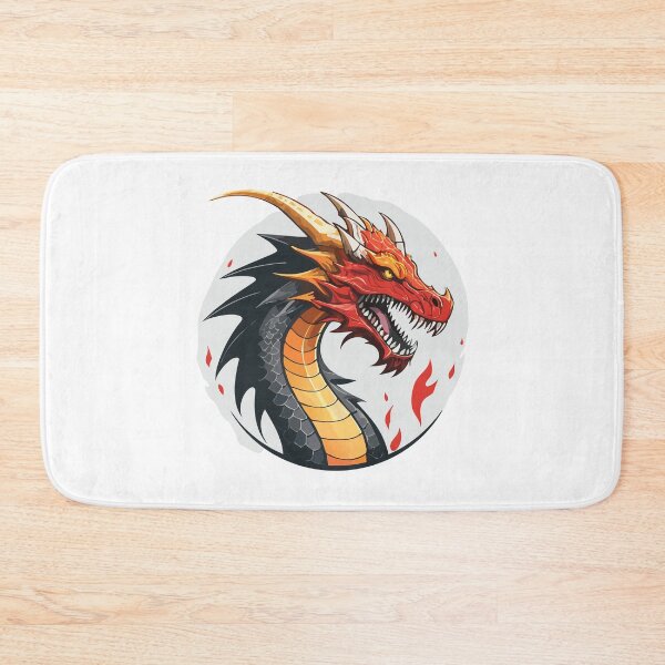 Item preview, A battle-scarred fire dragon with massive horns, deep crimson and blackened scales, and glowing molten cracks pulsing with fiery energy running through its body, roaring fiercely T-shirt, Sticker designed and sold by Little KAIJU.