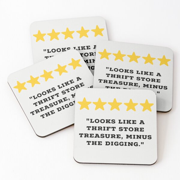 Item preview, Thrift Shoppers / Vintage Hunters Reviews Funny 5 Star Review #1 designed and sold by Jollys-ArtShop.