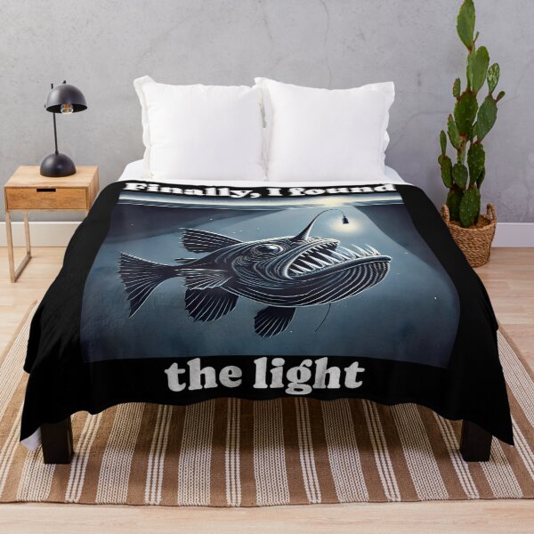 Item preview, Funny Anglerfish Found The Light Angler Fish designed and sold by FantasyFablesC.