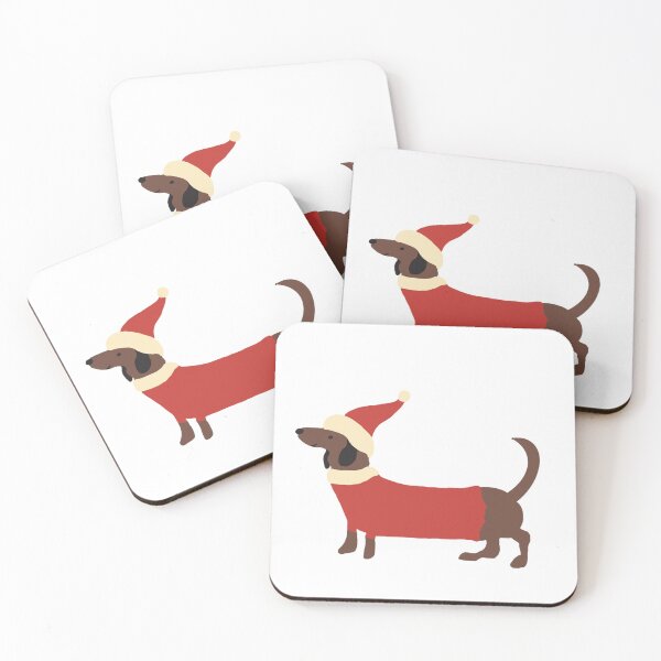 Item preview, Christmas Dachshund Red Sticker designed and sold by Shell Doodles Art.