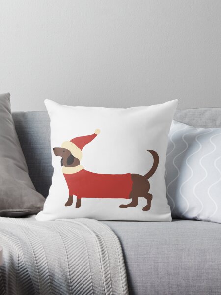 Artikel-Vorschau von Weihnachtsdackel Rot Sticker, designt und verkauft von Shell Doodles Art.