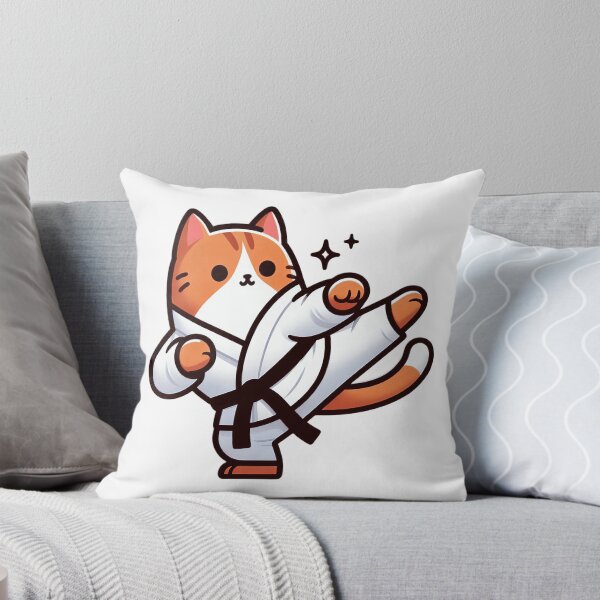 Item preview, karate cat designed and sold by SabyDigitalArt.