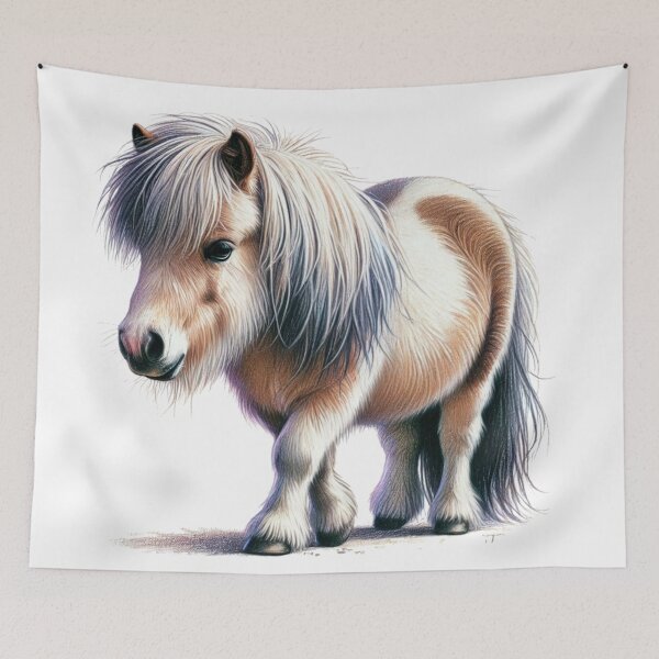 Item preview, Shetland Pony Colored Pencil Sketch Portrait designed and sold by MaedK.