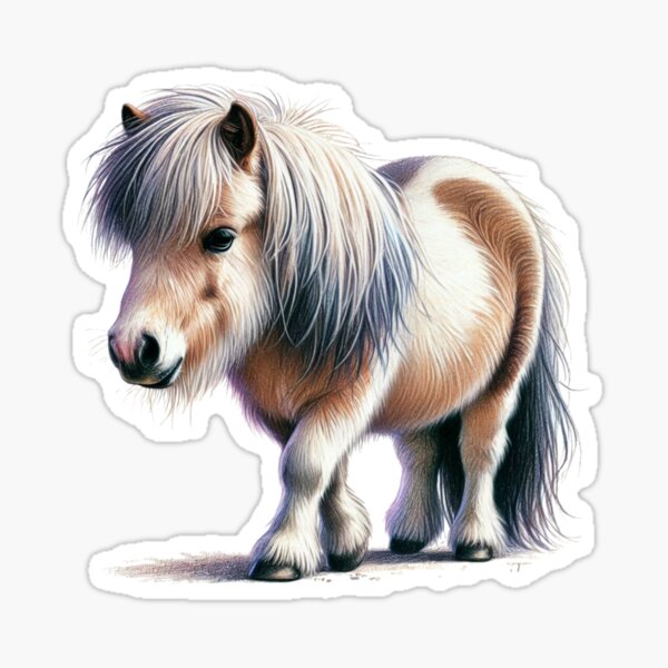 Item preview, Shetland Pony Colored Pencil Sketch Portrait designed and sold by MaedK.