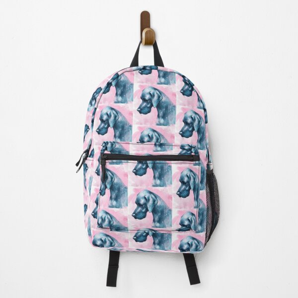 Item preview, Artistic Painting of Blue Majestic Looking Great Dane on a Pink Background designed and sold by ibadishi.