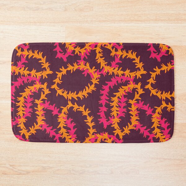 Item preview, Pink Orange Hawaiian Lei Flower Garland Pattern designed and sold by HotHibiscus.