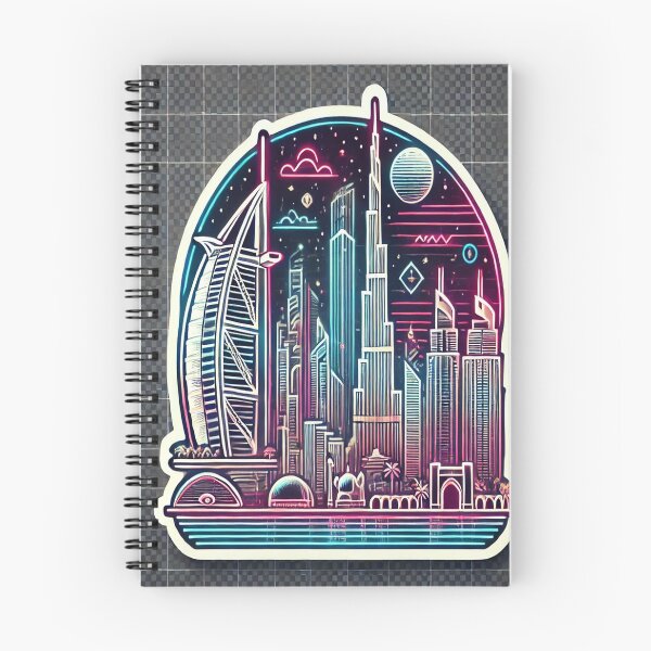 Item preview, Dubai Skyline Sticker | UAE Landmark Art | Modern Cityscape Design   designed and sold by AkilaCreations .