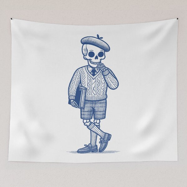 Item preview, Preppy Skeleton Scholar designed and sold by zzz888.