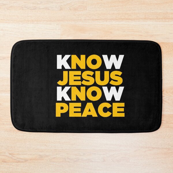 Item preview,  Know Jesus Know Peace, No Jesus No Peace Golden designed and sold by Shop With Jesus.