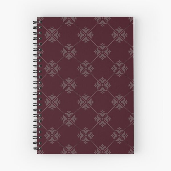 Item preview, Monochrome Red Ethnic Floral Diagonal Geometric Square Grid Pattern designed and sold by BWDecorPattern.