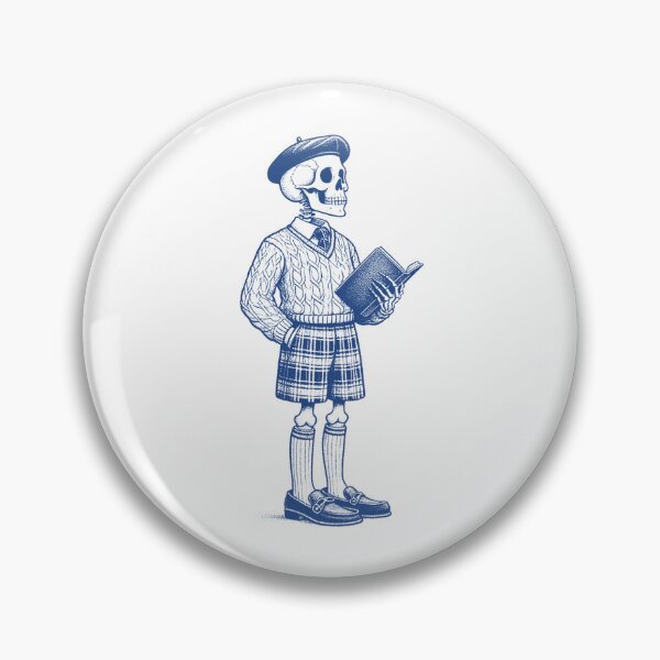 Item preview, Preppy Skeleton Bookworm designed and sold by zzz888.
