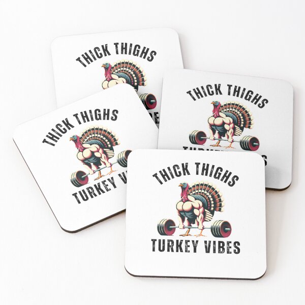 Item preview, Thick Thighs Turkey vibes funny thanksgiving muscle turkey designed and sold by snowry.