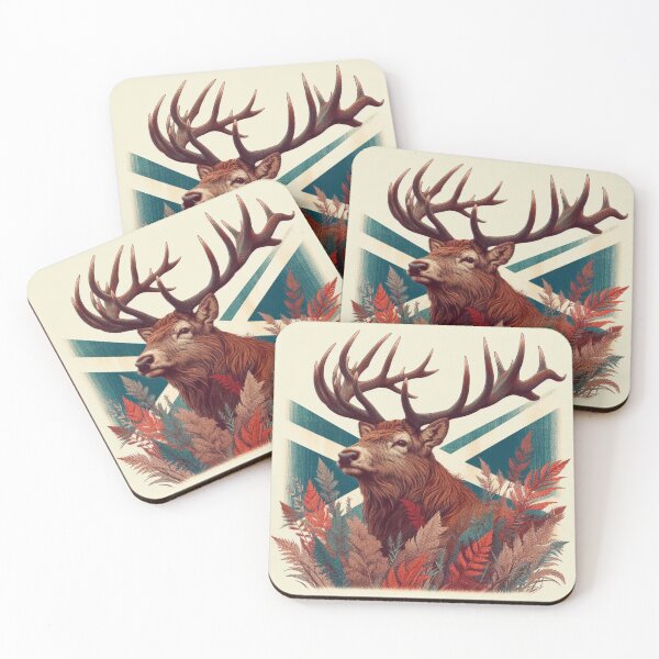 Item preview, Scottish Highland Stag Sketch Abstract Retro Sketch designed and sold by MaedK.