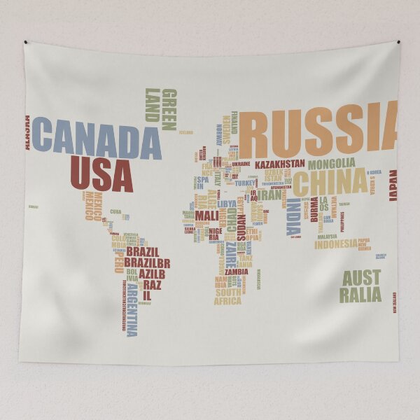 Item preview, World Map in Words 2 designed and sold by ArtPrints.