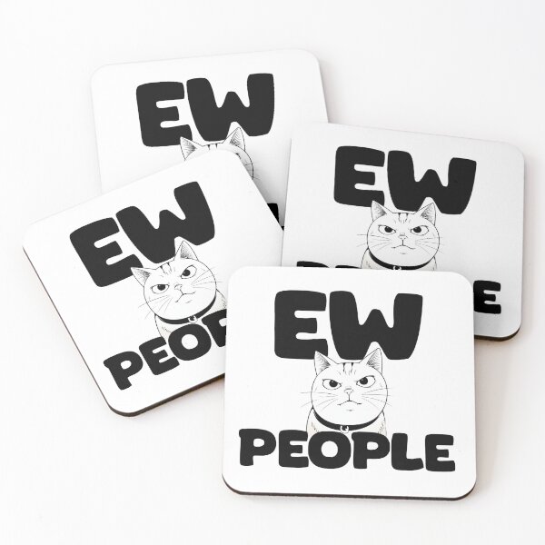 Item preview, Ew, People funny introvert gif funny cat minimal design designed and sold by La Loca.