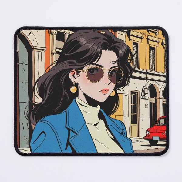 Item preview, 90s Anime Italian Woman - Stylish Charm Portraits designed and sold by RetroRebootShop.
