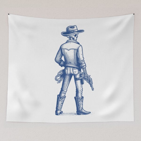 Item preview, Outlaw Skeleton Cowboy designed and sold by zzz888.