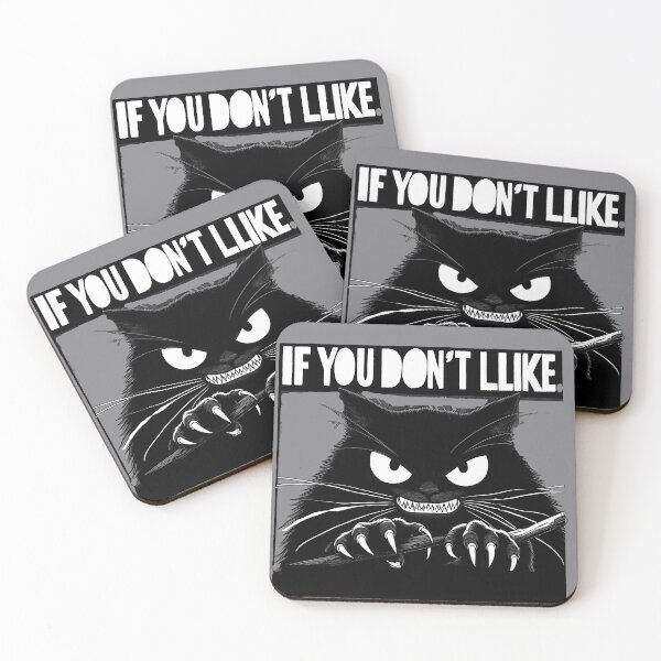 Item preview, Black cat  Furious cat  Wooden log designed and sold by  Mudikeys.