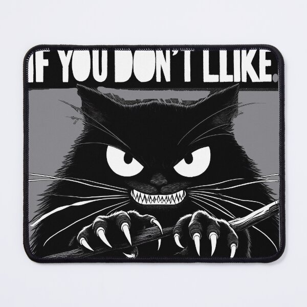 Item preview, Black cat  Furious cat  Wooden log designed and sold by  Mudikeys.