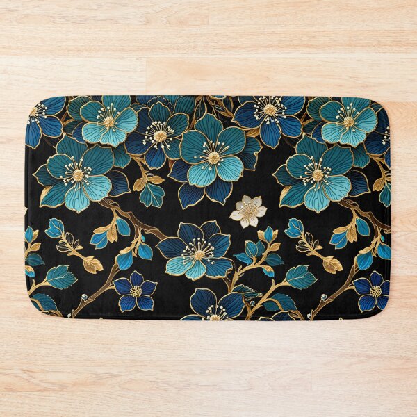 Item preview, Colorful Teal & Gold Floral Splendor | Jewelry-Inspired Botanical Art designed and sold by Juliette Ozkalfayan.