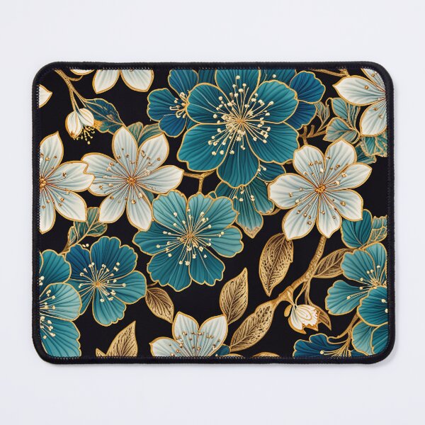 Item preview, Majestic Teal & Gold Floral Design | Jewelry-Inspired Botanical Elegance designed and sold by Juliette Ozkalfayan.