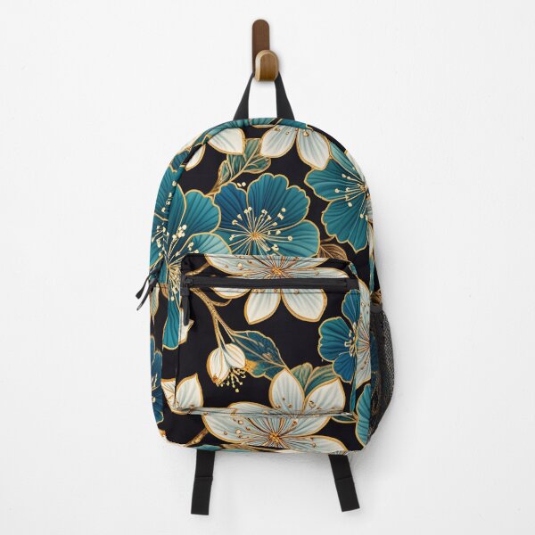 Item preview, Majestic Teal & Gold Floral Design | Jewelry-Inspired Botanical Elegance designed and sold by Juliette Ozkalfayan.