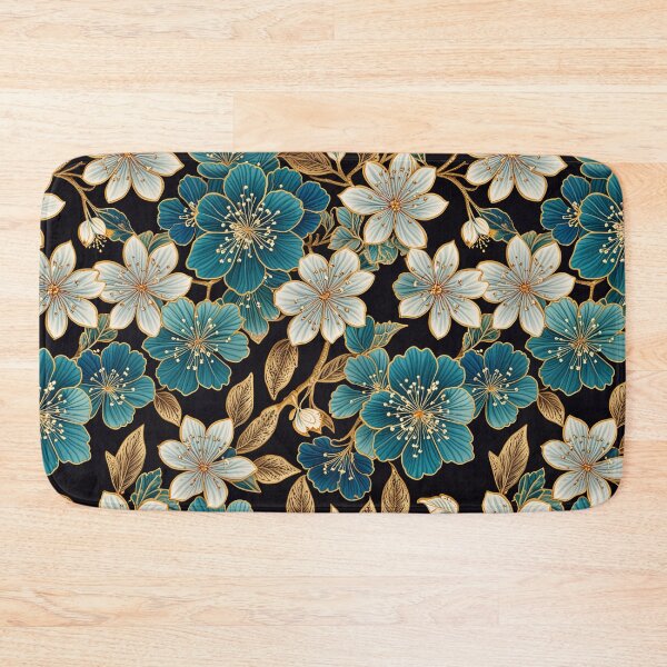 Item preview, Majestic Teal & Gold Floral Design | Jewelry-Inspired Botanical Elegance designed and sold by Juliette Ozkalfayan.