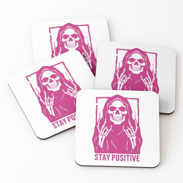 Item preview, "Stay Positive" Skeleton SVG – Motivational & Mental Health Quote Design for Women designed and sold by Colorful-Garden.