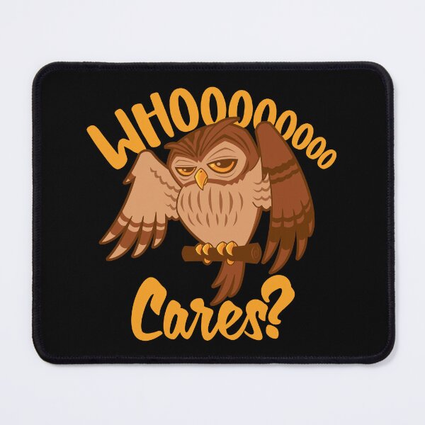 Item preview, Who Cares Cartoon Owl designed and sold by fizzgig.